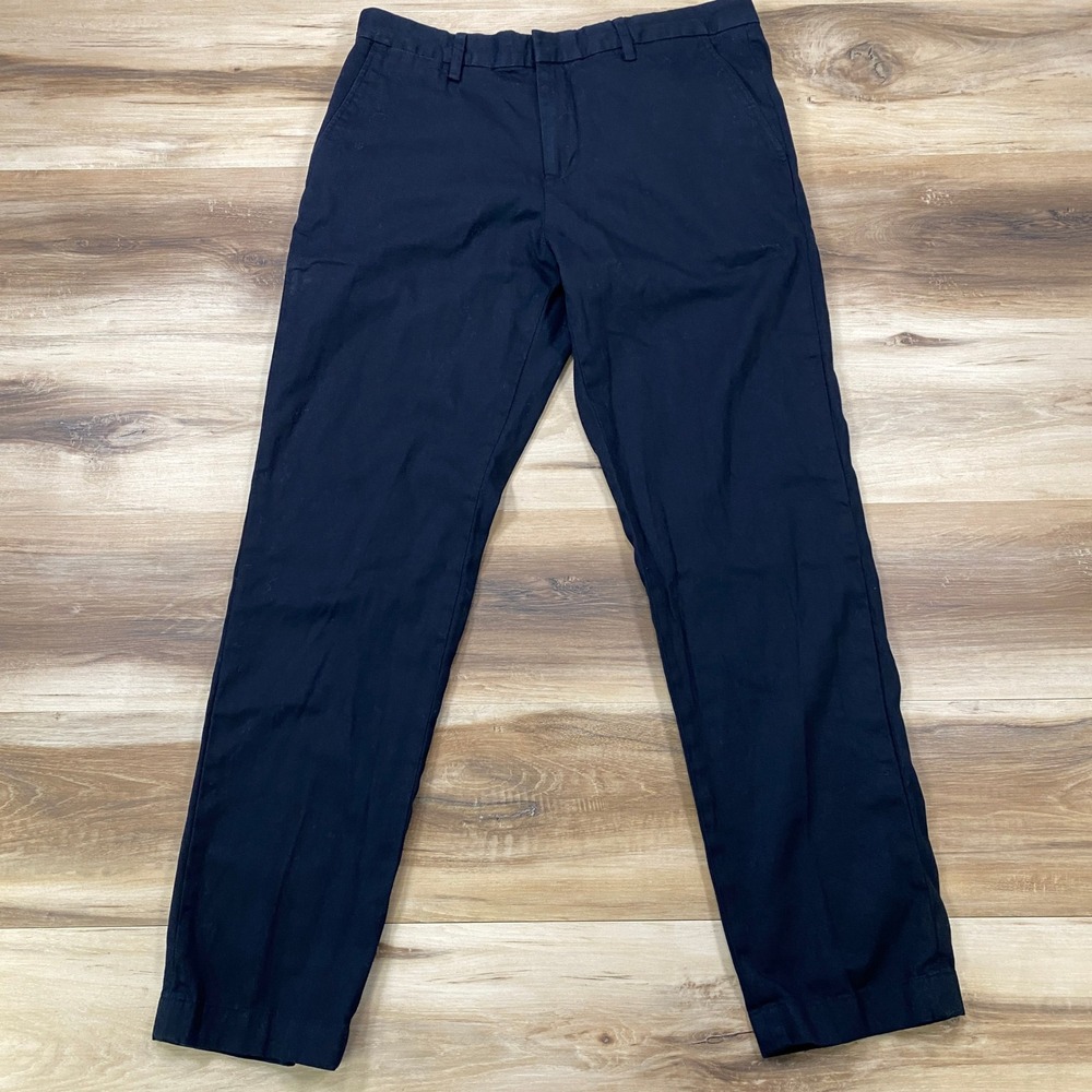 Vince Chinos Men 31 Minimalist 100% Cotton Straight Leg Black Quiet Luxury Pants